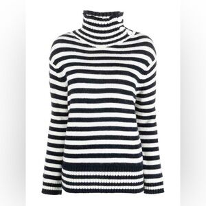 ALYSI Striped Women's Turtleneck Sweater NWT Nautical Chic Lux